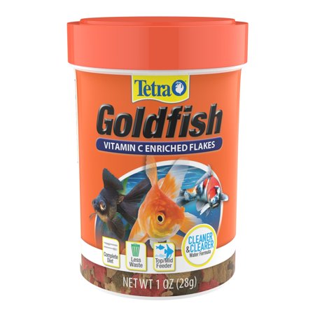 Tetra Goldfish Vitamin C Enriched Flakes 1oz Jar - PetlyPro