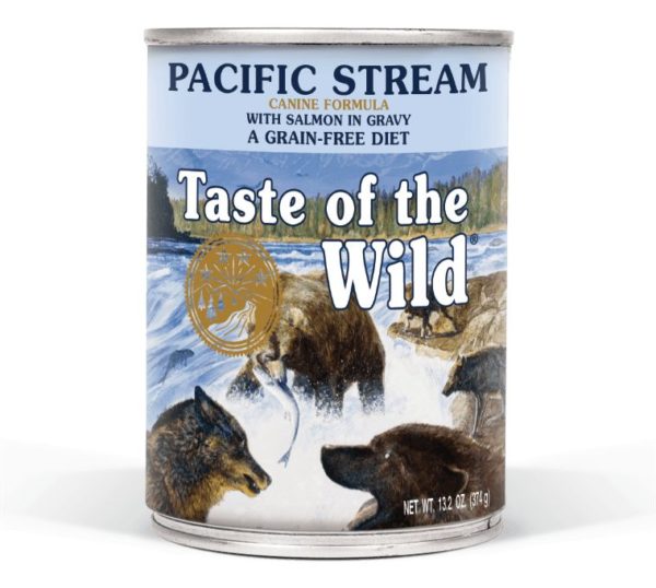 Taste of the Wild Pacific Stream with Salmon in Gravy/ Canned Wet Dog Food 13.2 oz