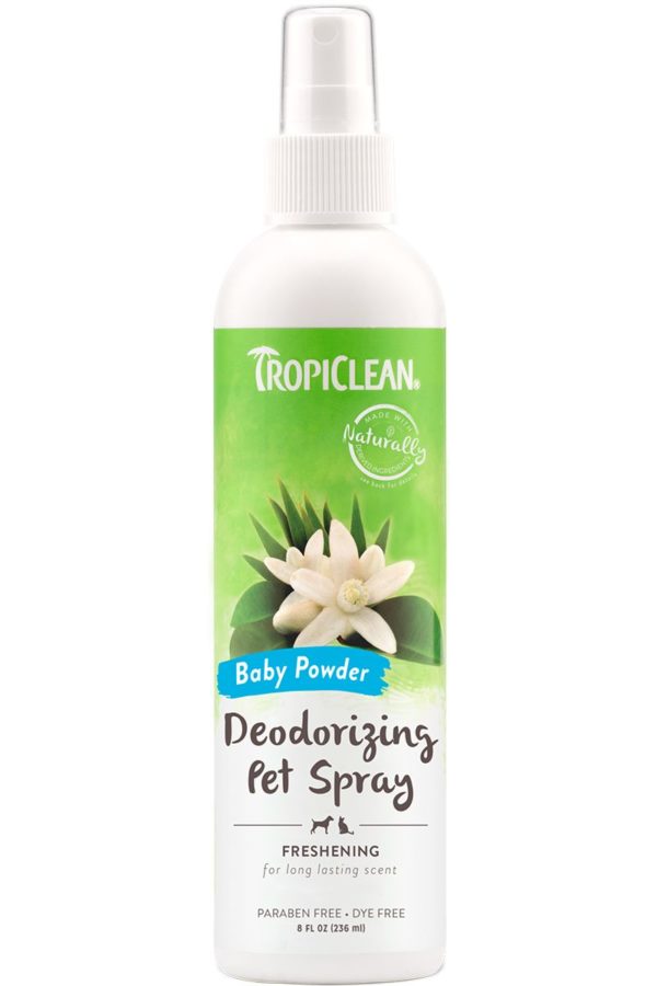 TROPICLEAN BABY POWDER DEODORIZING PET SPRAY