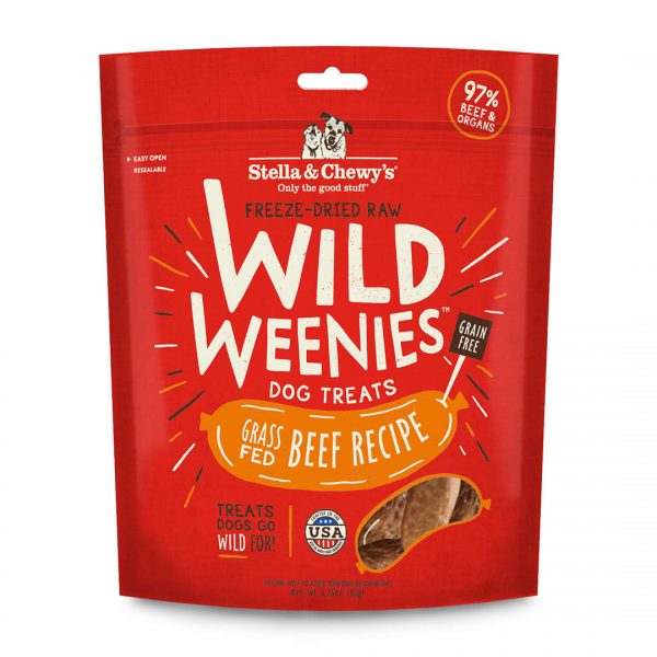 Stella & Chewy's Wild Weenies Beef Recipe Freeze Fried Raw Dog Treats