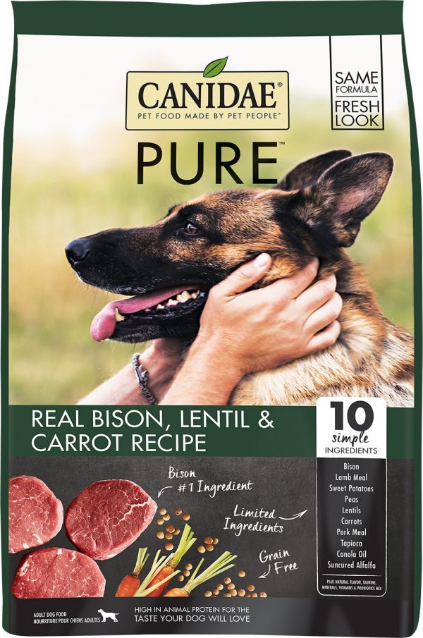 Canidae PURE Grain Free Dry Dog Food with Bison, Lentil & Carrot