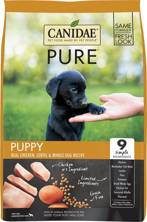 CANIDAE Grain-Free PURE Puppy Real Chicken, Lentil & Whole Egg