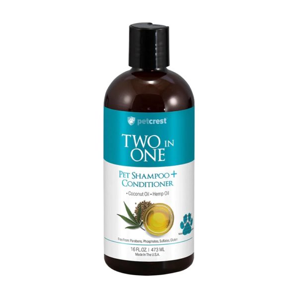 Pet Crest two in one coconut oil &hemp 16fl oz