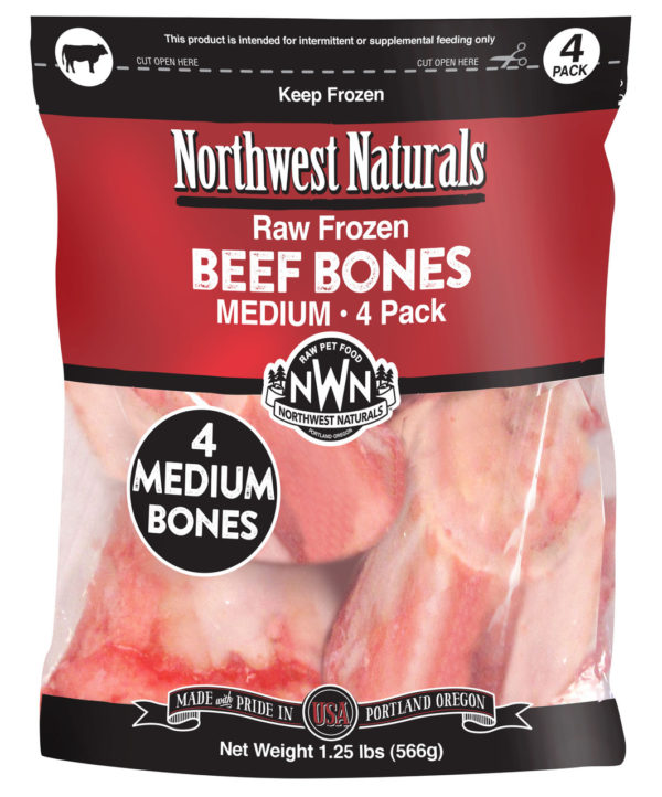 Northwest Naturals Raw Frozen Beef Bones Medium 1.25lbs