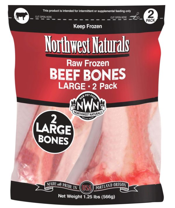 Natural Northwest Raw Frozen Beef Bone large 2 pack 1.25lbs