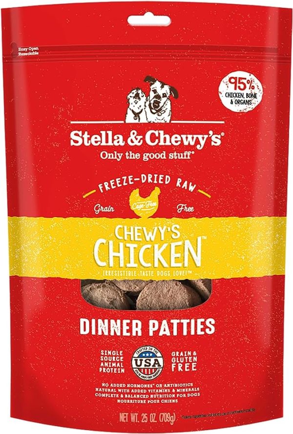 Stella And Chewys Freeze Dried Dinner Patties Chewy Chicken 25 oz