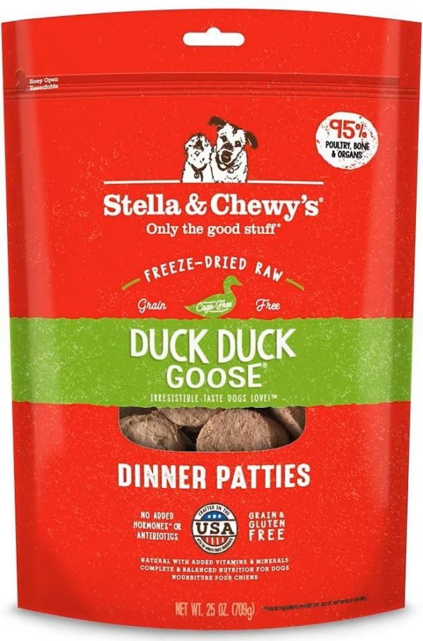 Stella And Chewys Freeze Dried Dinner Patties Duck Duck Goose 25 oz