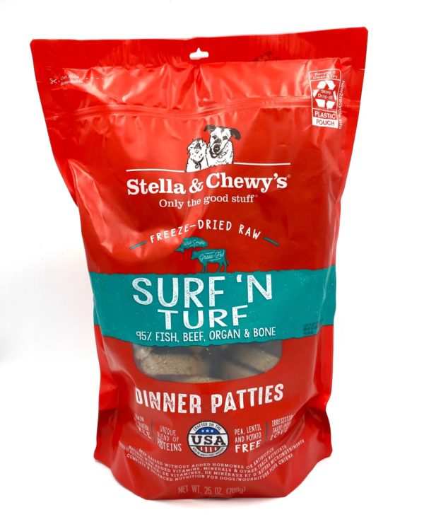 Stella And Chewys Freeze Dried Surf N Turf Dinner Patties 25 oz