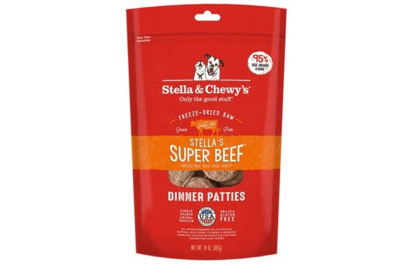 Stella And Chewys Freeze Dried Dinner Patties Super Beef 14 oz