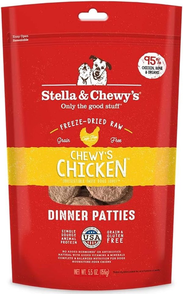 Stella & Chewys Freeze Dried Dinner Patties Chewy Chicken 5.5oz