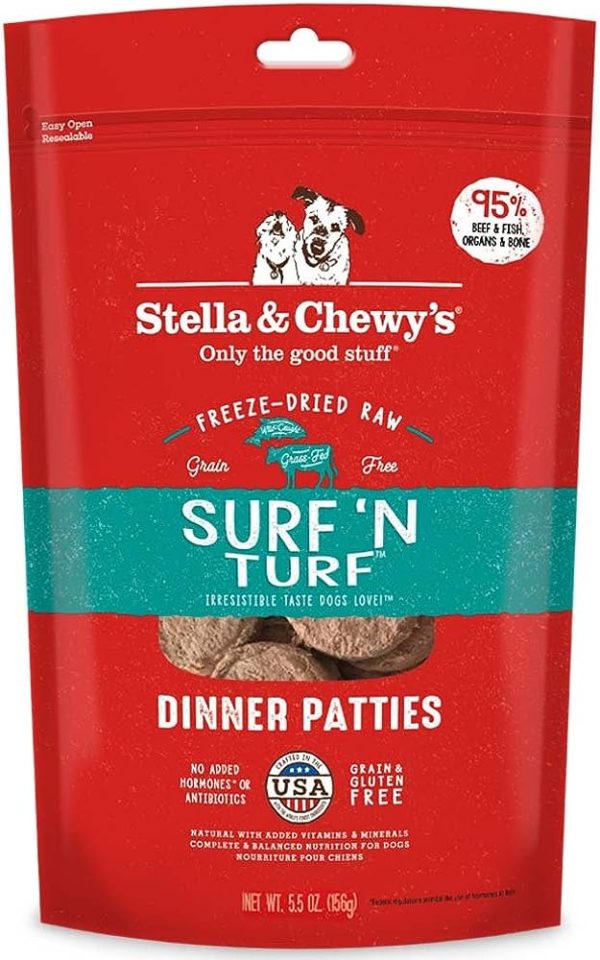 Stella & Chewys Freeze Dried Dinner Patties Surf N Turf 5.5oz