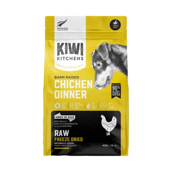 Kiwi Kithcen Raw Freeze Dried Barn Raised Chicken Dinner 15oz