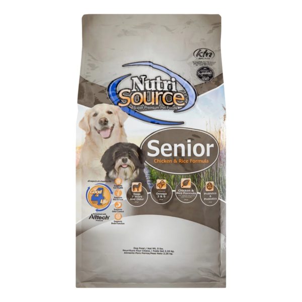 Nutri Source Dog Senior Chicken And Rice Formula 26lb