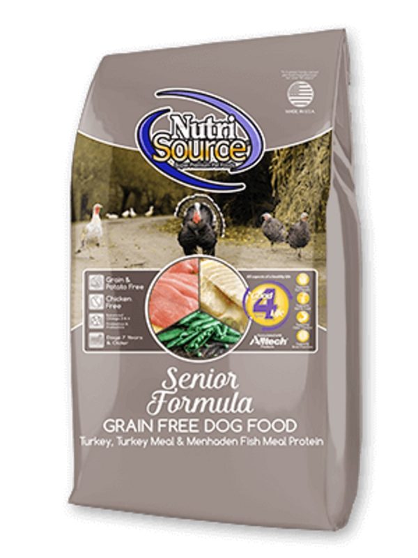 Nutri Source Dog Senior Turkey Fish Grain Free 26lb