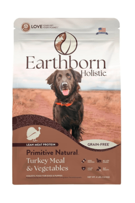 Earthborn Holistic Primitive Natural Turkey & Vegetables, Grain-Free Dry Dog Food All life Stages